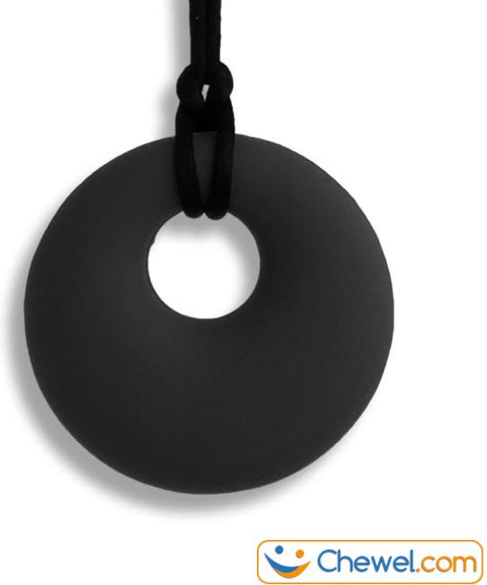 Ronde Bijtketting Kauwketting | Rond | Cirkel | Round | Zwart | Chewel ®